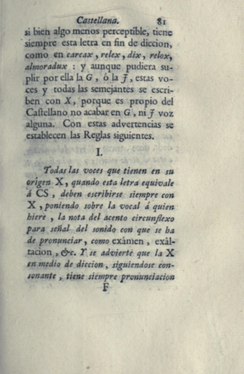 Página 81 de la Ortografía de la lengua castellana, 1763